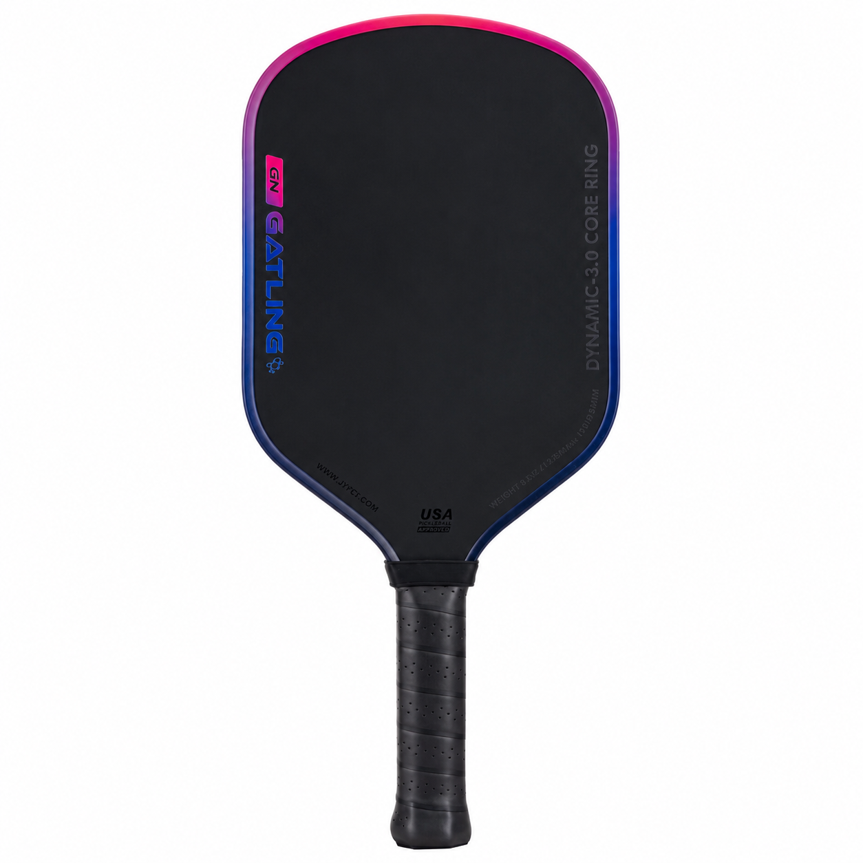 Version violet de la raquette en carbone brut Gen5 T800.