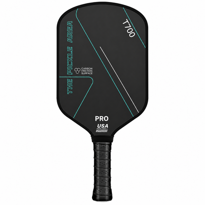 Design sobre et élégant pour la raquette de compétition T700 Pro Area en version noir intégral.