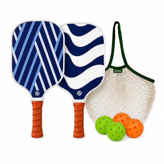 Set pickleball complet 2 raquettes, 4 balles 40 trous et sac filet pour débuter
