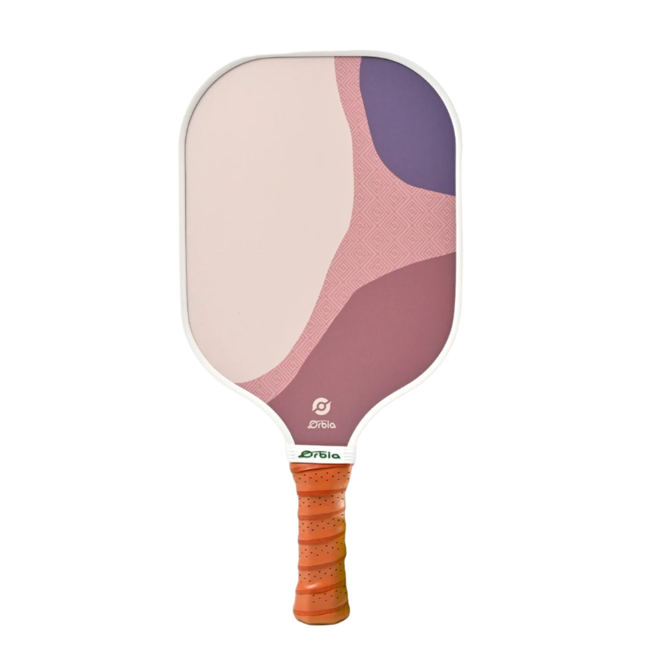 Raquette de pickleball élégante Smashline Blush avec aplats de couleurs rose et prune.