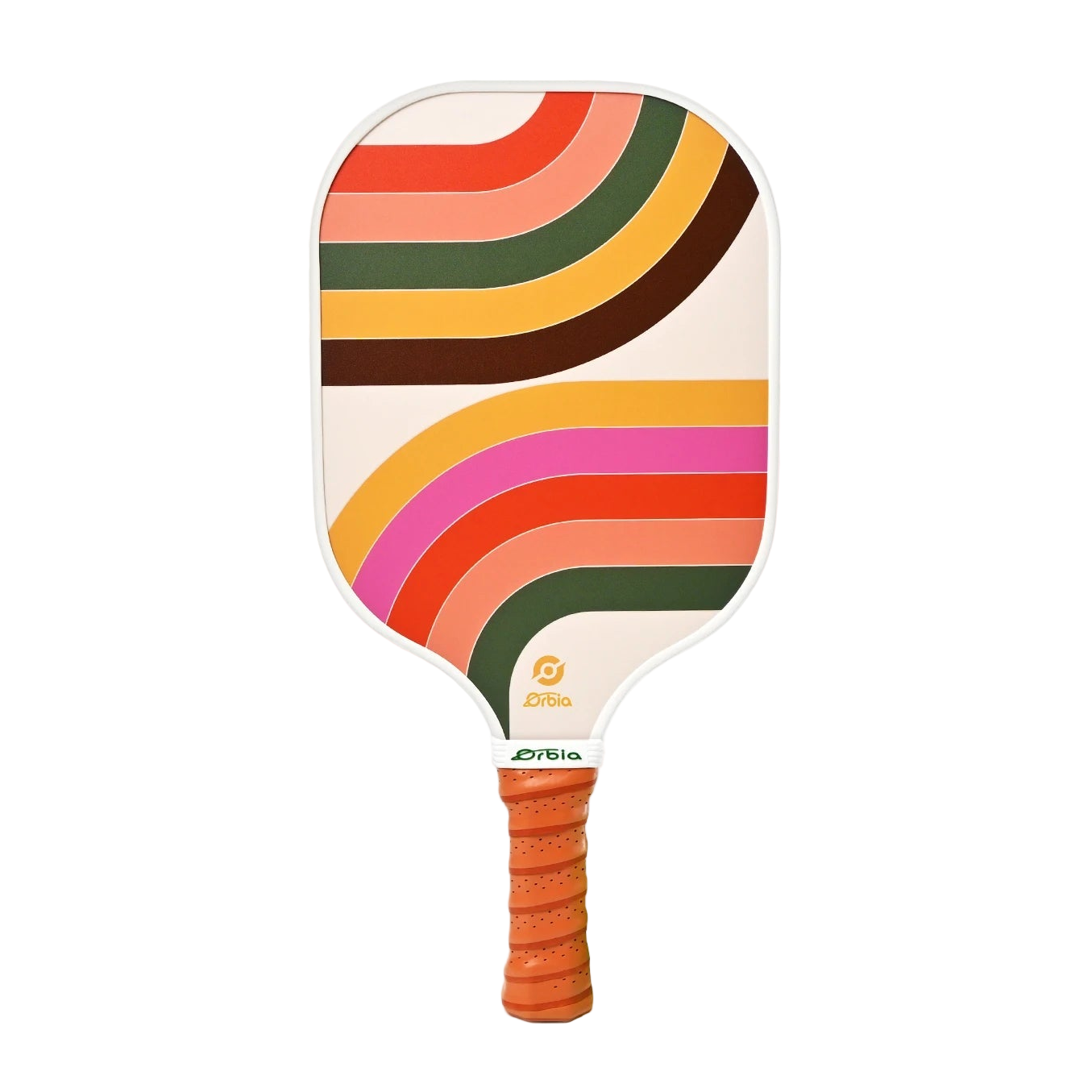 Raquette de pickleball Smashline Art Serie modèle Rétro aux lignes courbées style seventies.