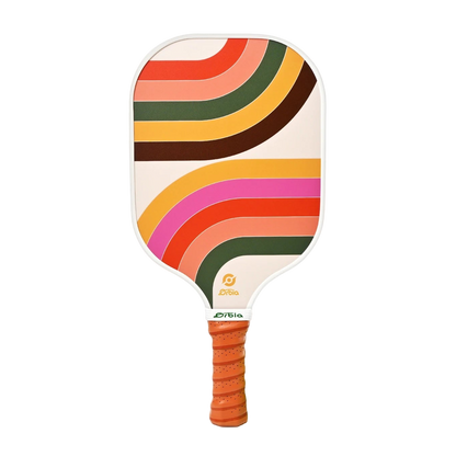 Raquette de pickleball Smashline Art Serie modèle Rétro aux lignes courbées style seventies.