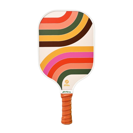 Raquette de pickleball Smashline Art Serie modèle Rétro aux lignes courbées style seventies.