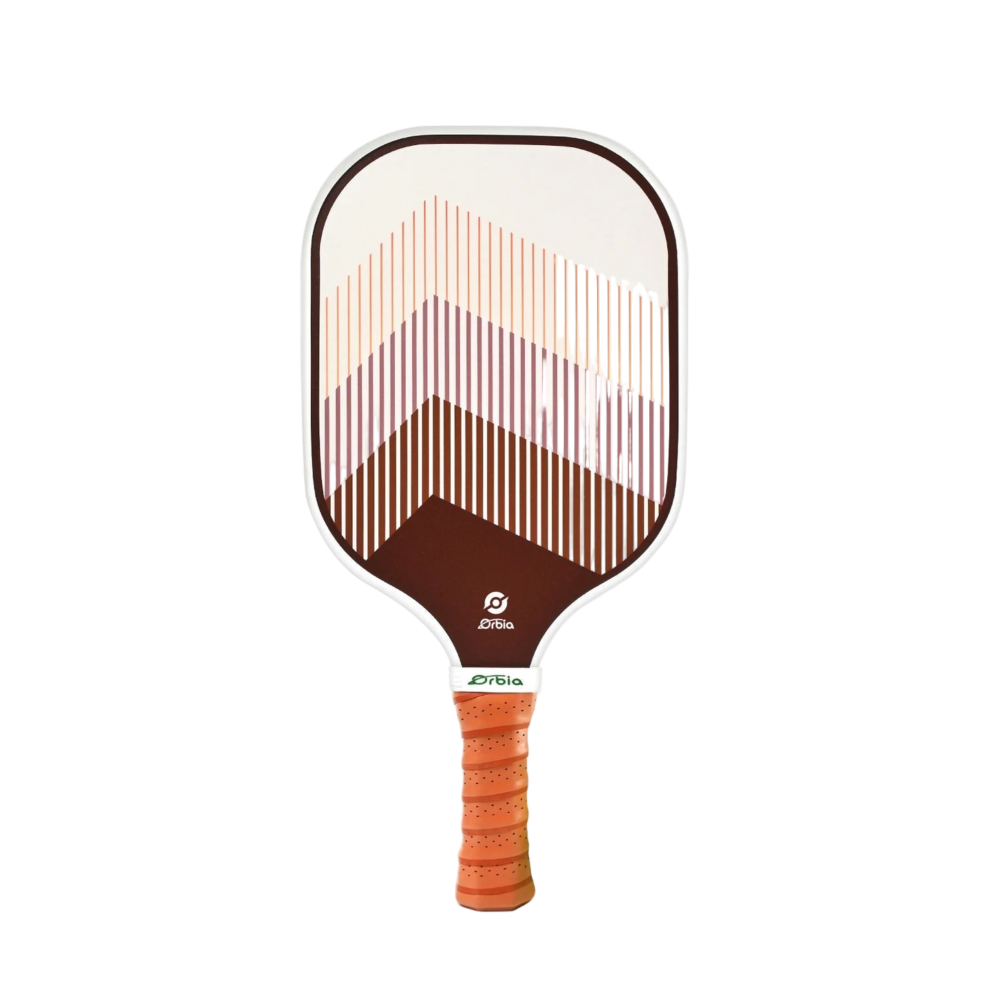 Raquette de pickleball Smashline Art Serie modèle Ridge chevrons marron et terracotta.
