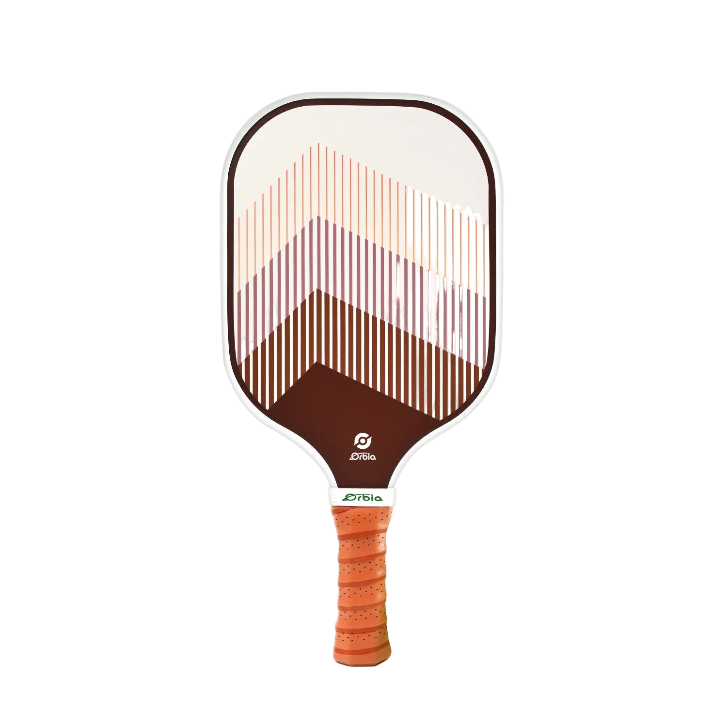 Raquette de pickleball Smashline Art Serie modèle Ridge chevrons marron et terracotta.