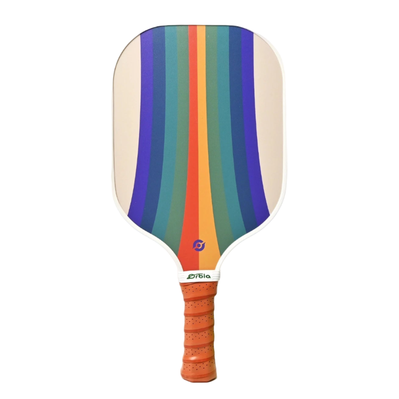 Raquette de pickleball Smashline Art Serie modèle Spectrum aux lignes verticales arc-en-ciel.