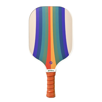 Raquette de pickleball Smashline Art Serie modèle Spectrum aux lignes verticales arc-en-ciel.