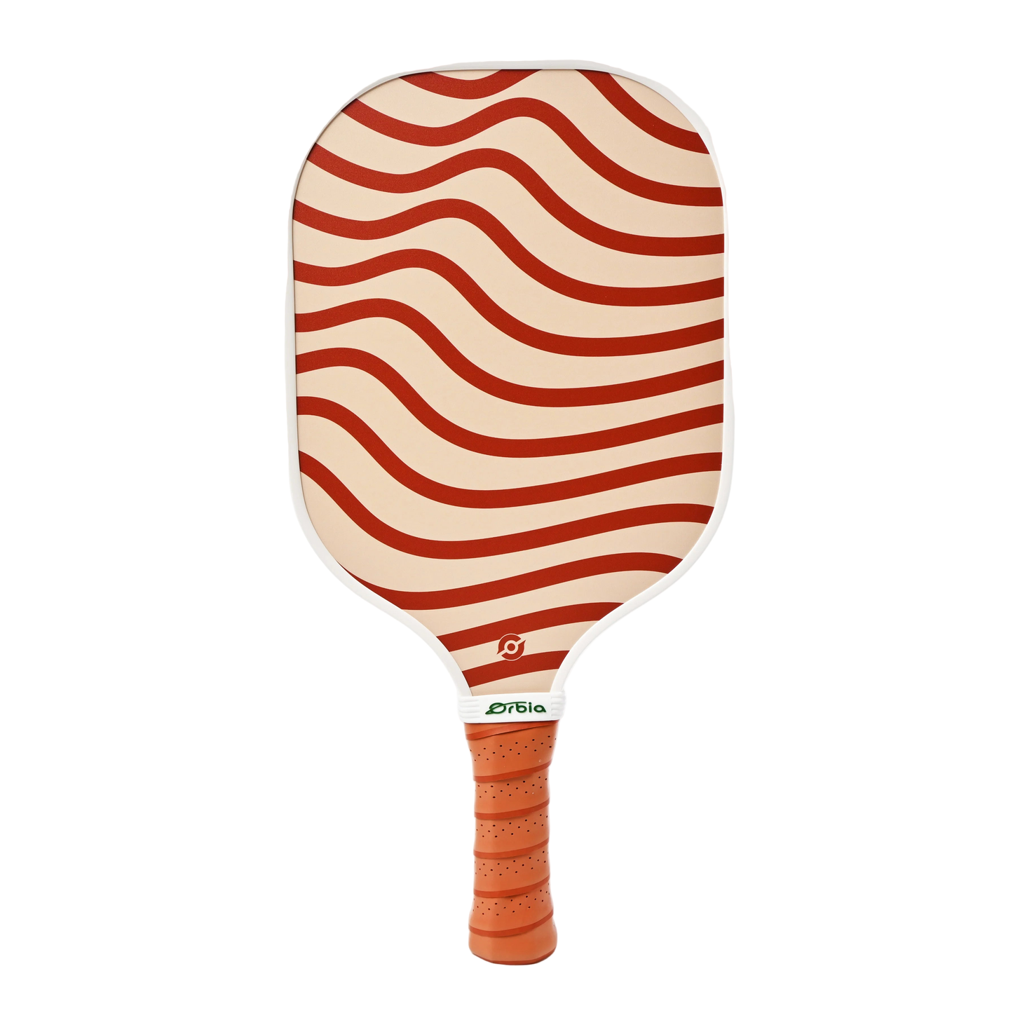 Raquette de pickleball Smashline Art Serie modèle Terra aux motifs ondoyants terracotta.