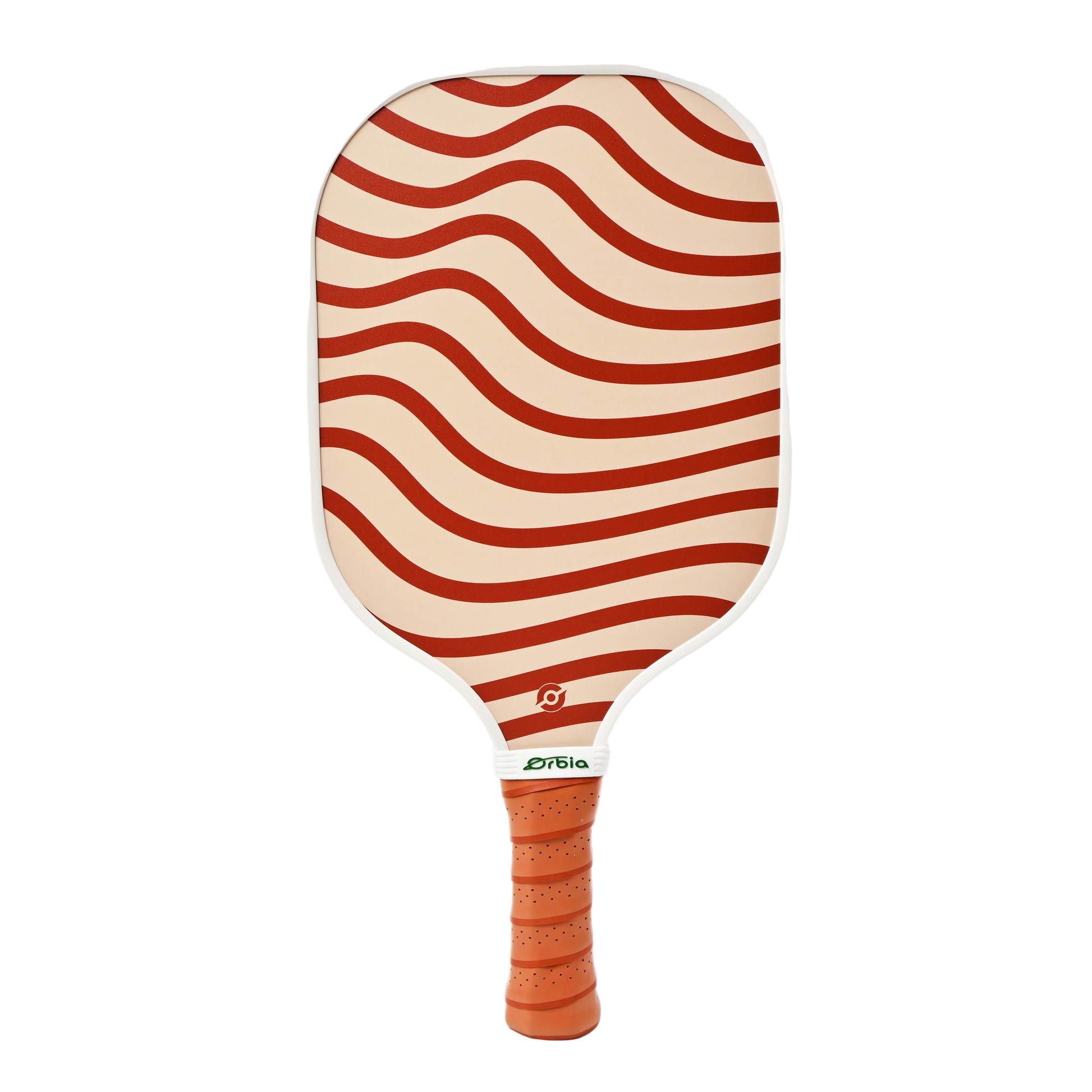 Raquette de pickleball Smashline Art Serie modèle Terra aux motifs ondoyants terracotta.