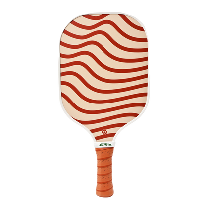 Raquette de pickleball Smashline Art Serie modèle Terra aux motifs ondoyants terracotta.