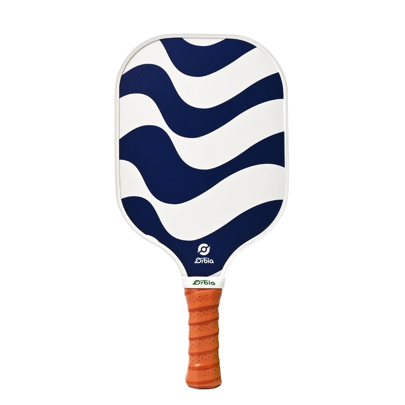 Raquette de pickleball Smashline Art Serie modèle Tide avec larges vagues bleu marine.